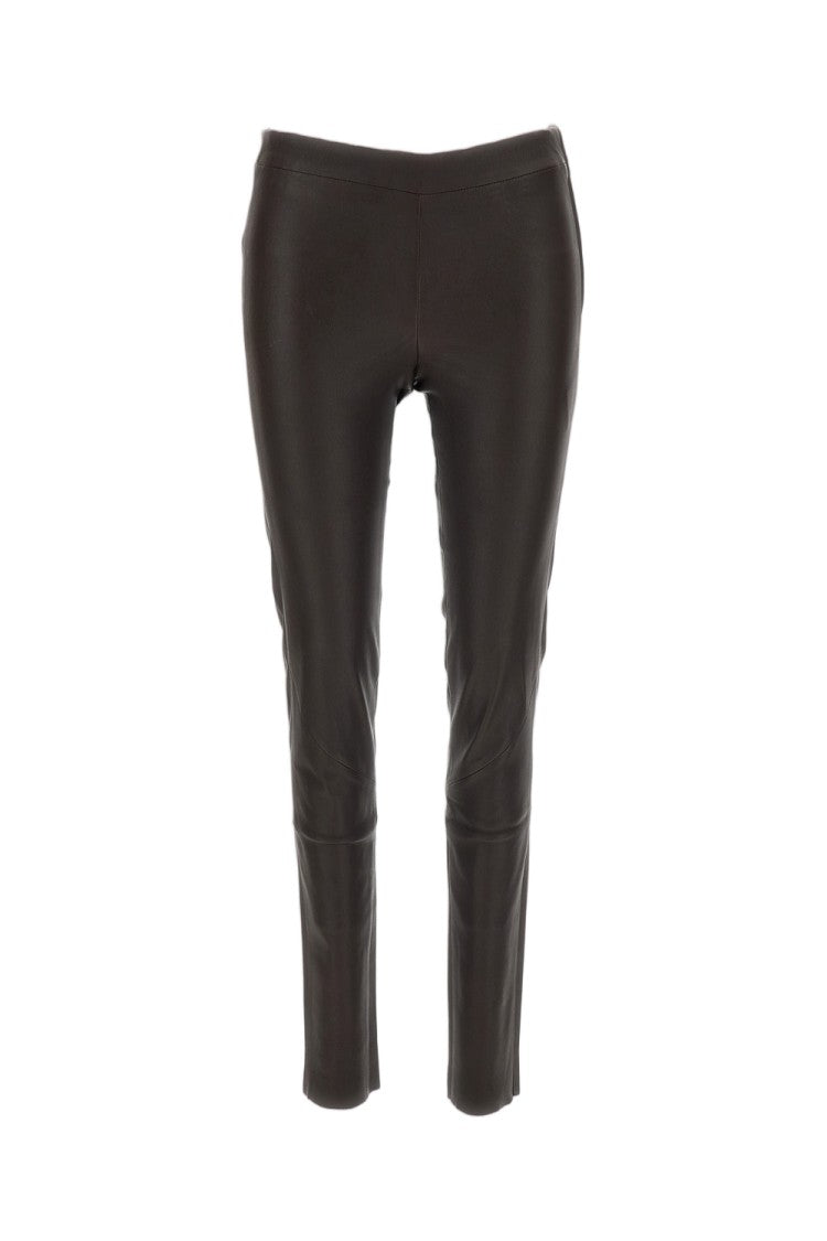 Arma Brown Stretch Nappa Leather Legging Pants