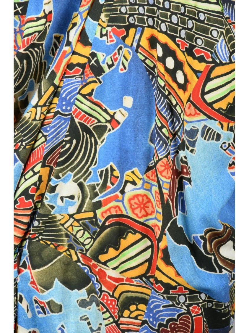 Vivienne Westwood Anglomania Fluid Tunic Dress With Vibrant Abstract Print And Belt