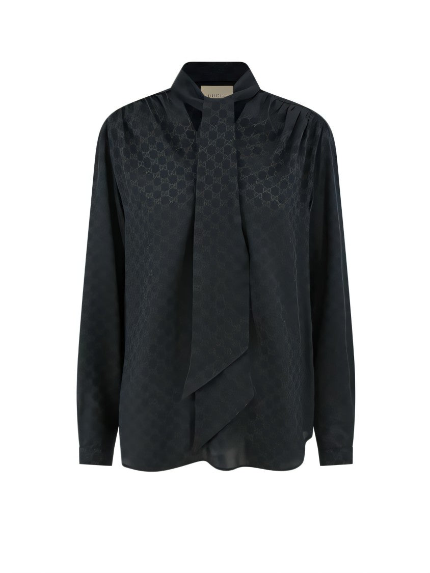 Gucci Silk Shirt With Bow Tie Detail