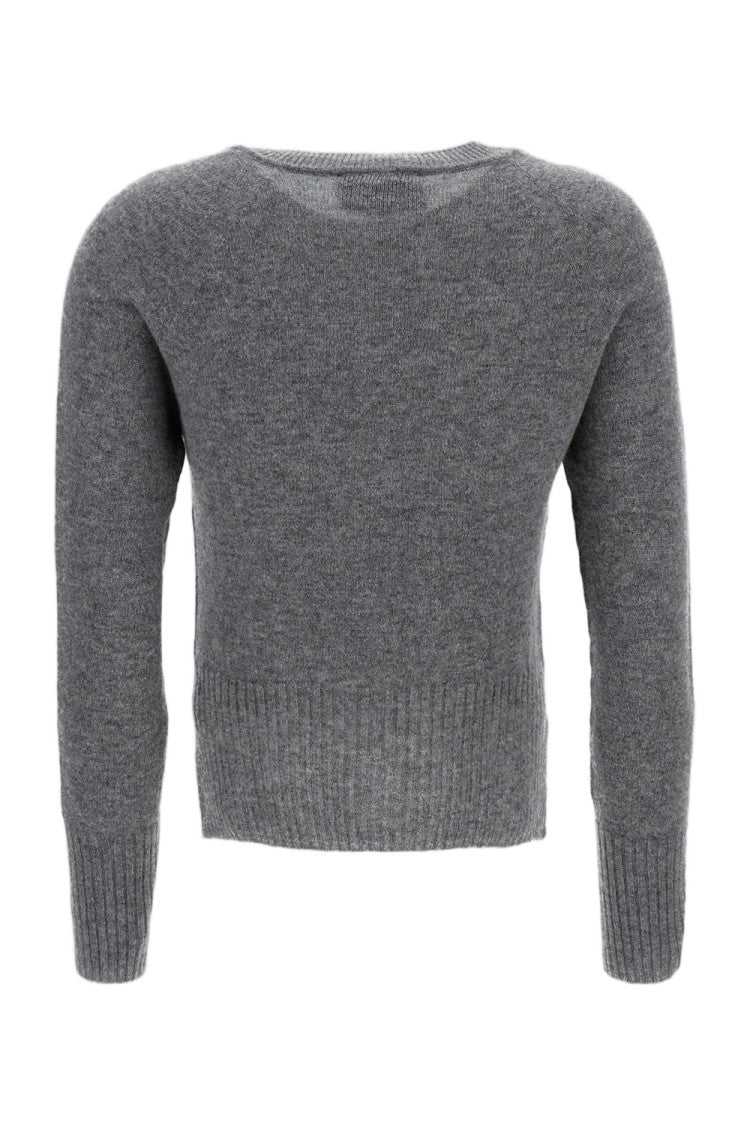 Simone Rocha Grey Cashmere Crystal Pearl Cardigan