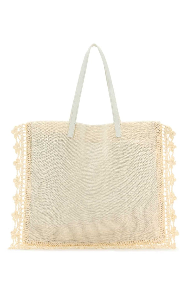 J. W. Anderson Ivory Crochet Shopping Bag