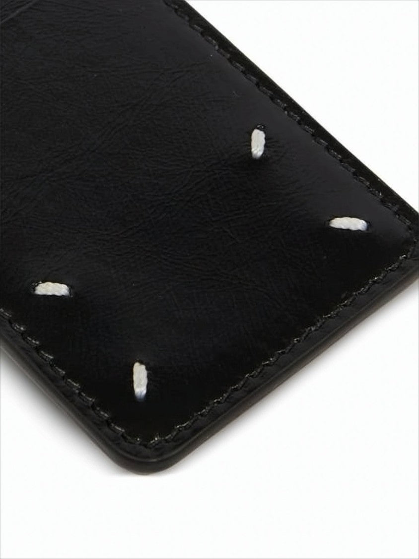 Maison Margiela Rectangular Calf Leather Keychain Wallet