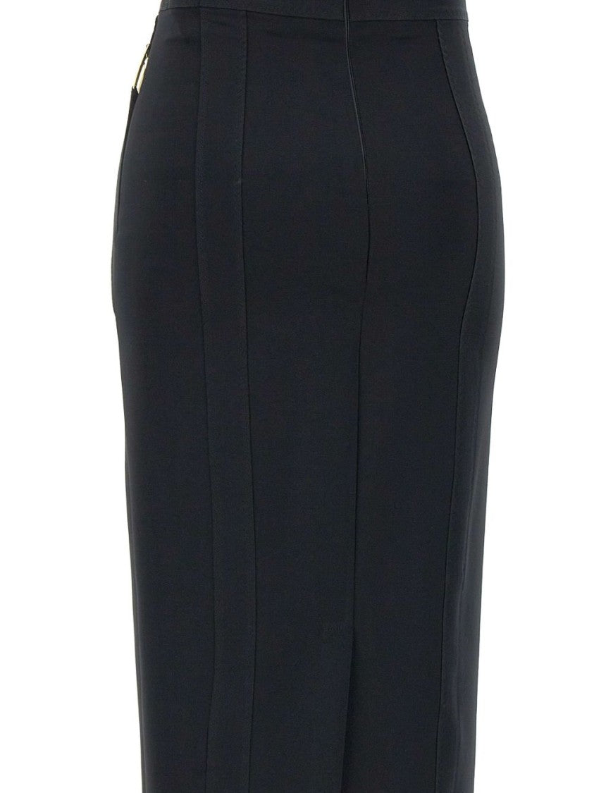 Elisabetta Franchi Mid-Length Black Skirt With Fitted Silhouette