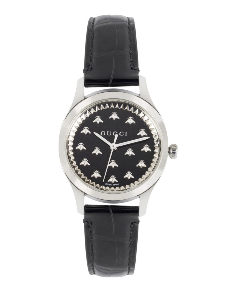 Gucci G-Timeless Onyx Stone Leather Watch