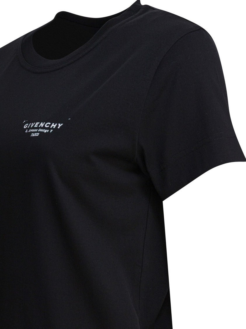 Givenchy Classic Cotton T-Shirt With Bold Print Accents