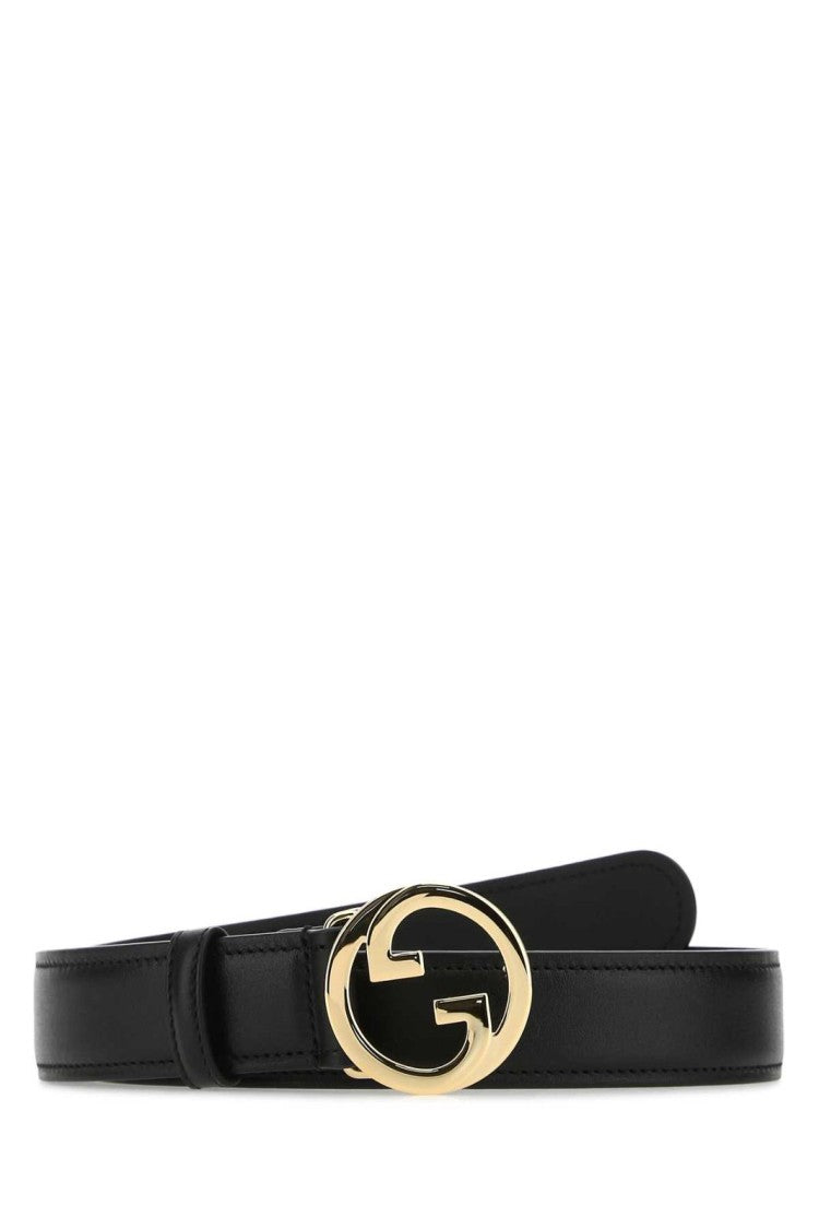 Gucci Leather Belt With Interlocking Double-G Buckle