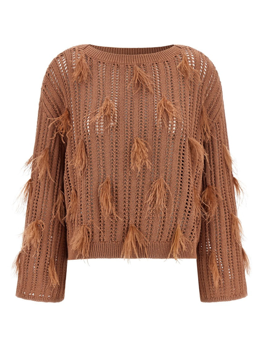 Twin-Set Ostrich Feather Sweater