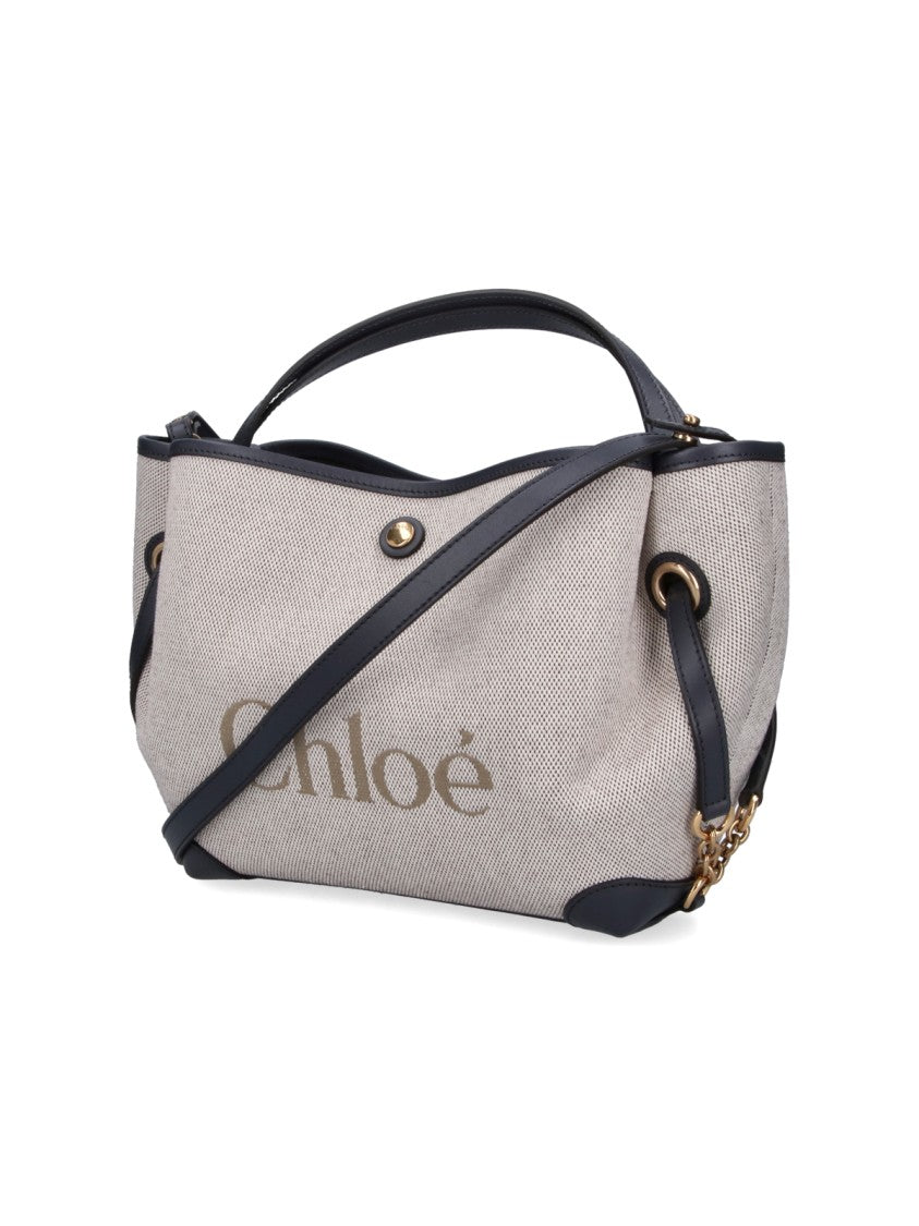 Chloé Structured Tote Bag With Textured Fabric