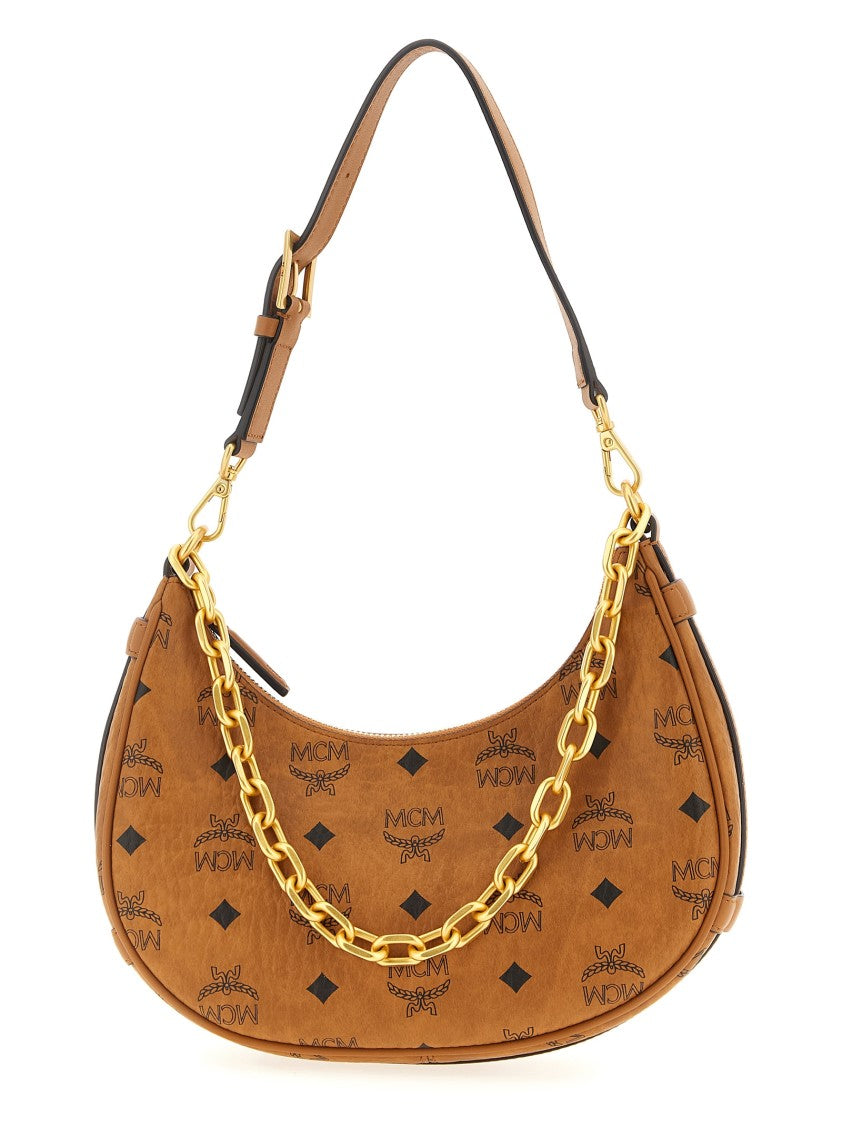 Mcm 'Aren Crescent Hobo' Shoulder Bag