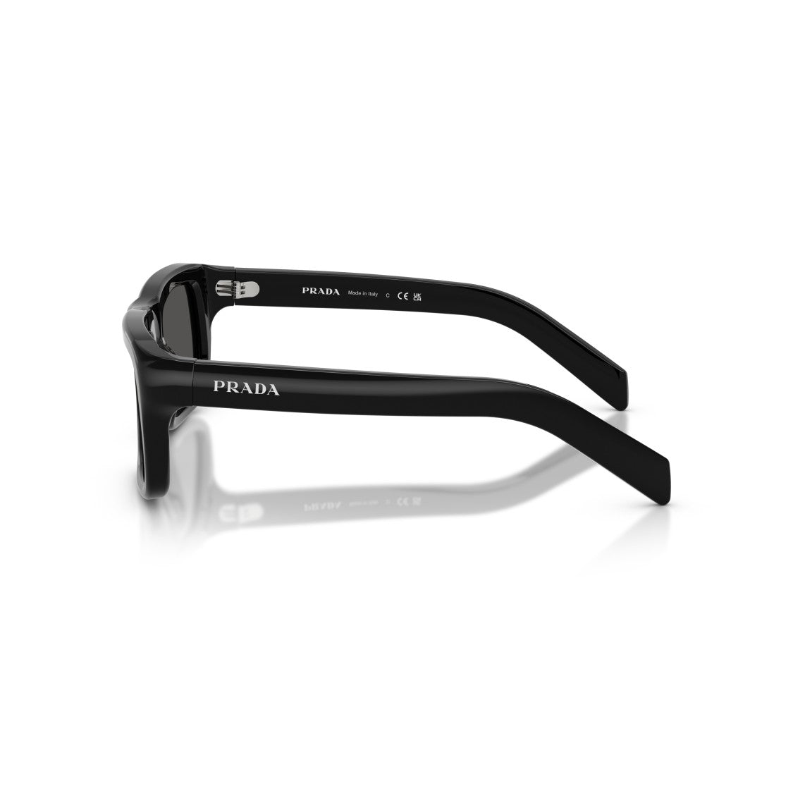 Prada 0Pr D11s Rectangular Black Acetate Sunglasses