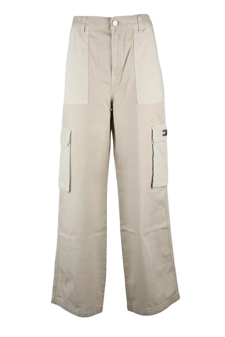 Tommy Jeans Wide-Leg Cargo Pants With Functional Patch Pockets