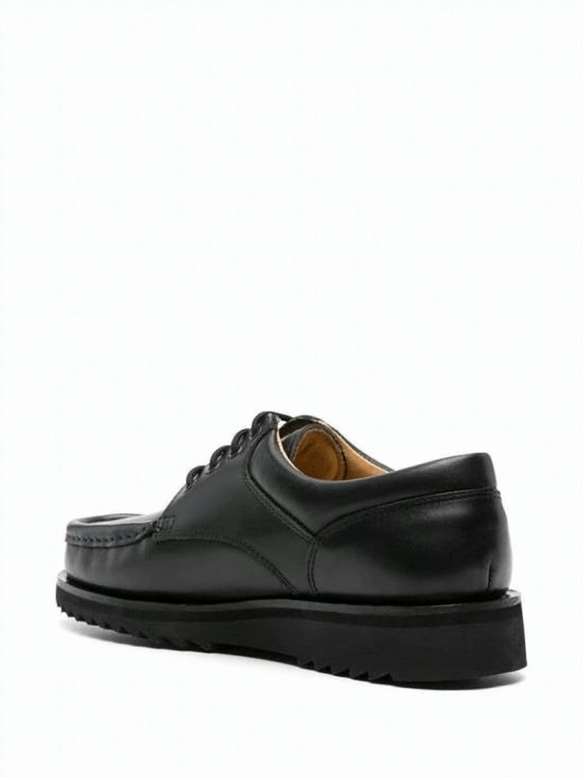 Paraboot Moc Toe Lace-Up Shoes With Sturdy Rubber Sole