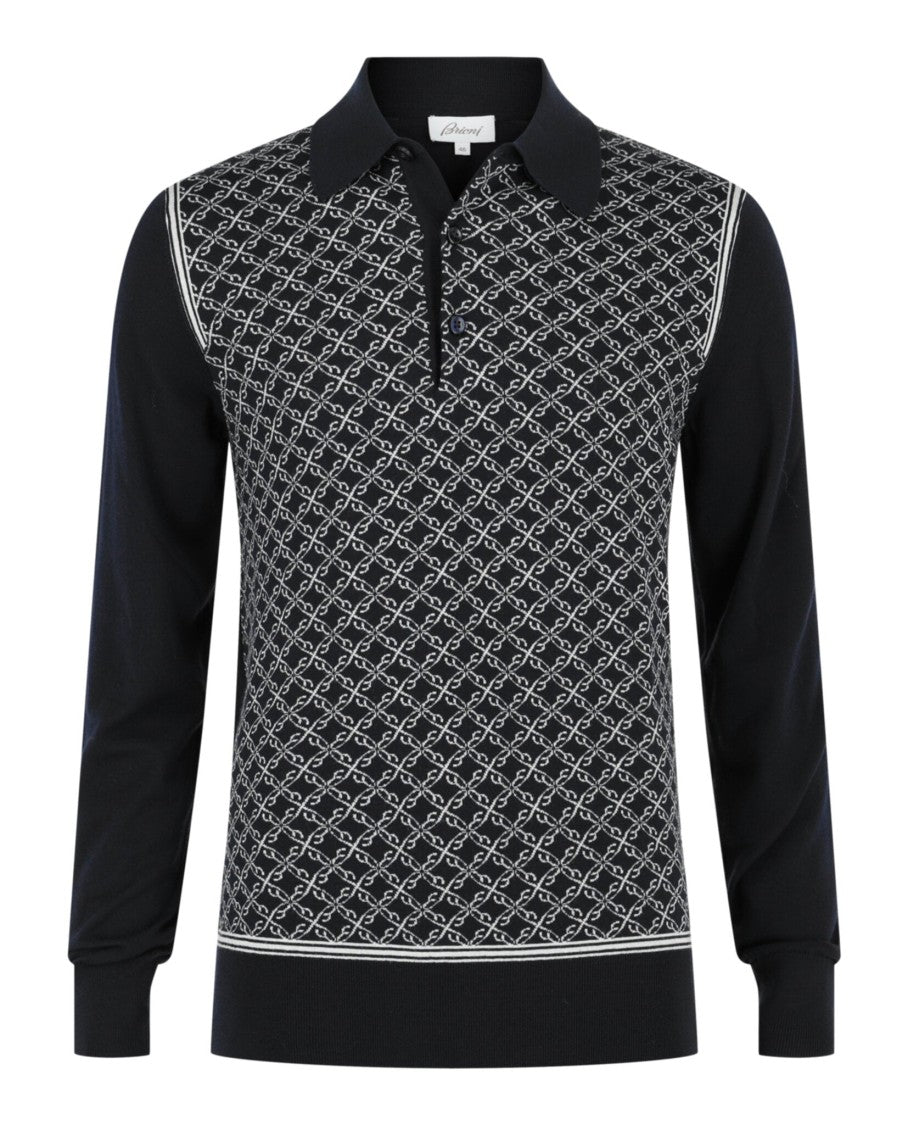 Brioni Long Sleeve Polo