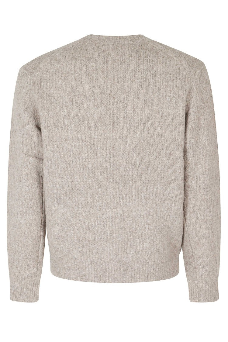 Sunflower Textured Knit Sweater With Relaxed Fit And Round Neckline