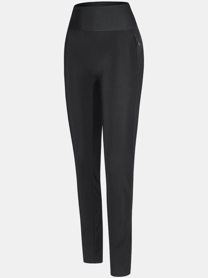 Montura Slim Fit Black Activewear Pants With High Waistband