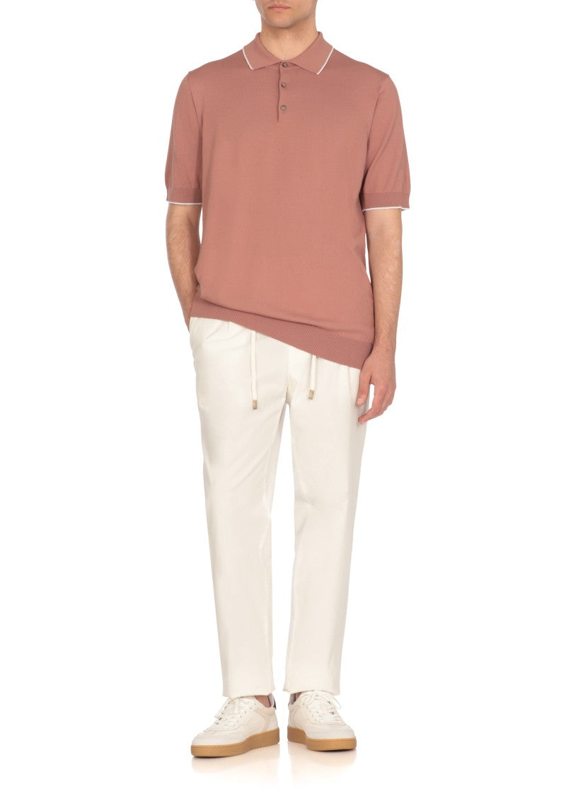 Peserico Pink Cotton Polo Shirt