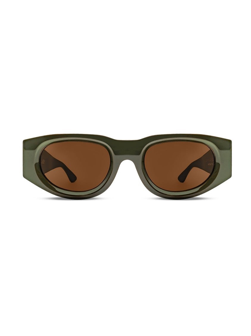 Thierry Lasry Olive Green Dopamy Sleek Sunglasses