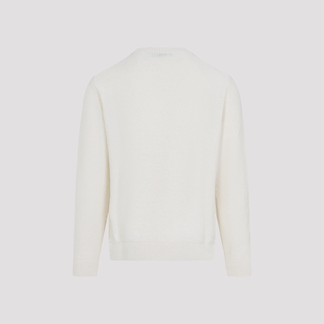 Canali Classic Crew Neck Sweater With Textured Front Design