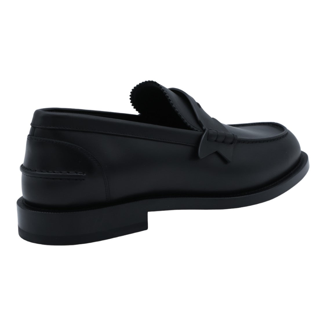 Christian Louboutin Classic Black Leather Emblem Loafers