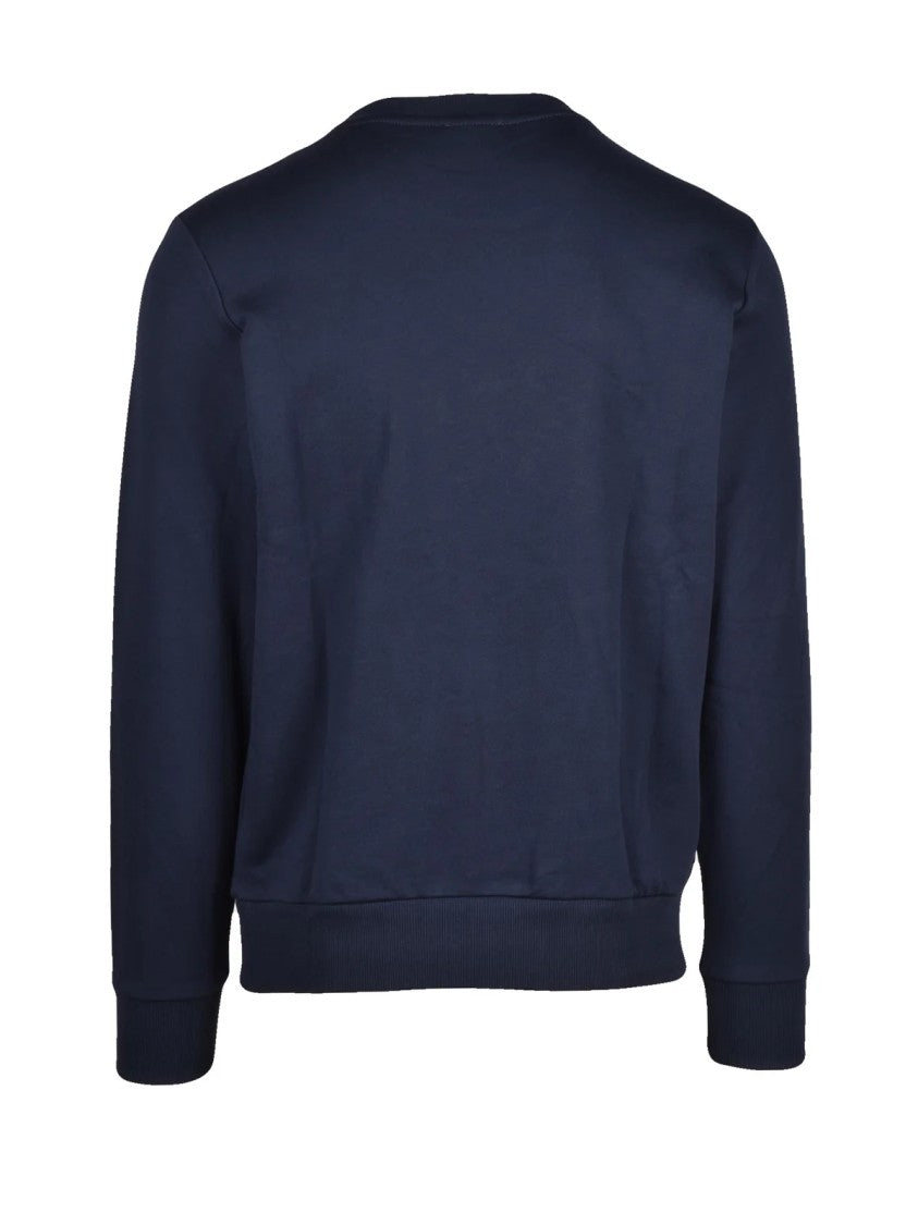Diesel Classic Deep Blue Crewneck Sweatshirt With Ribbed Detailing