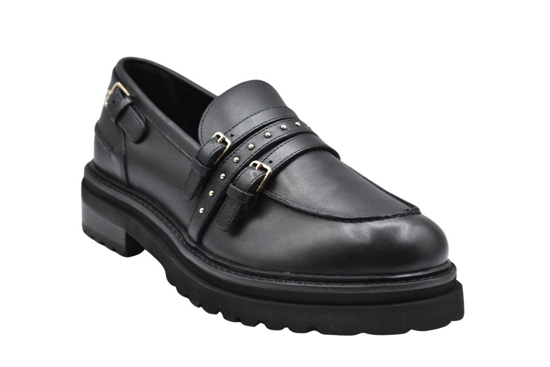 Janet & Janet Platform Flats With Buckle Accents