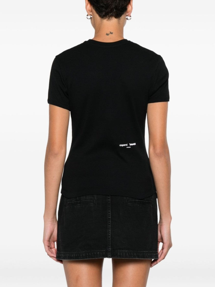 Coperni Classic Fit Black Cotton T-Shirt