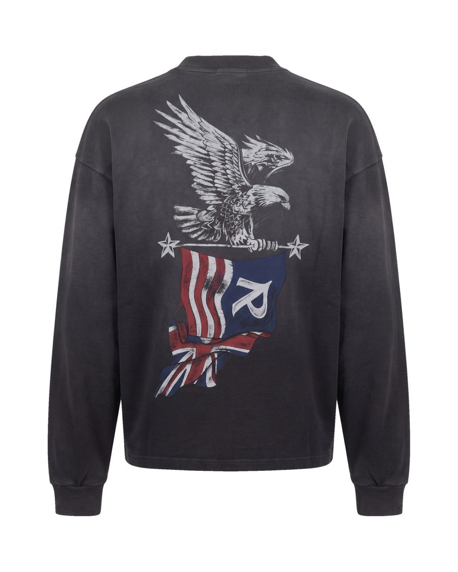 Represent Washed Black Eagle Graphic Cotton T-Shirt