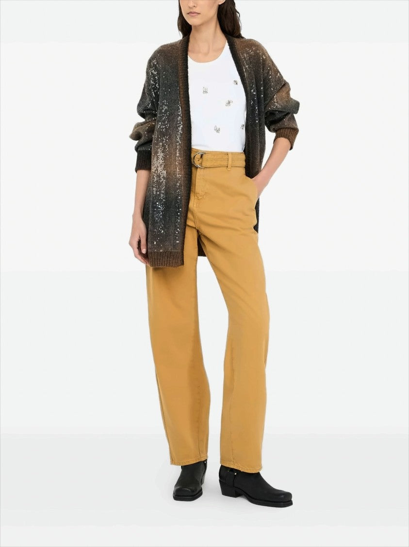 Liu Jo Gradient Sequin-Embellished Long Cardigan