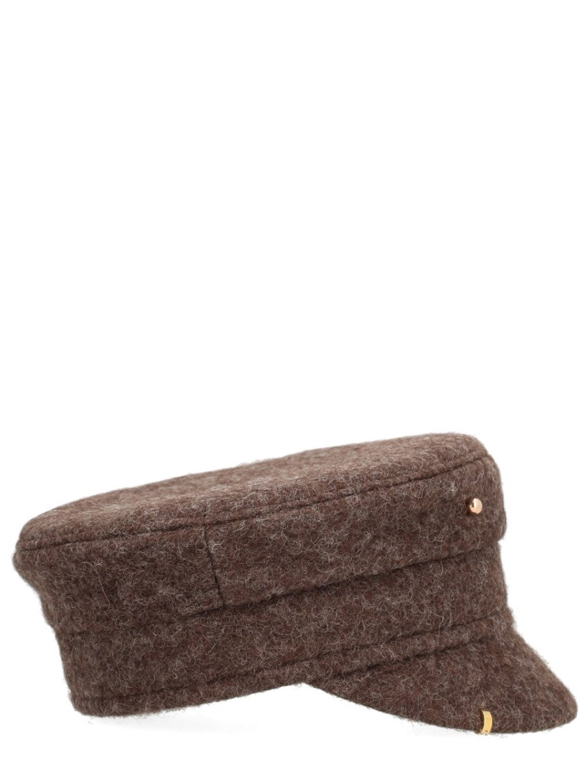 Ruslan Baginskiy Textured Wool-Blend Baker Boy Hat