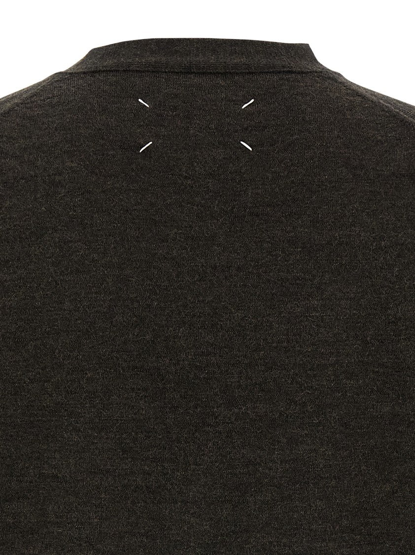 Maison Margiela Suede Patch Cardigan