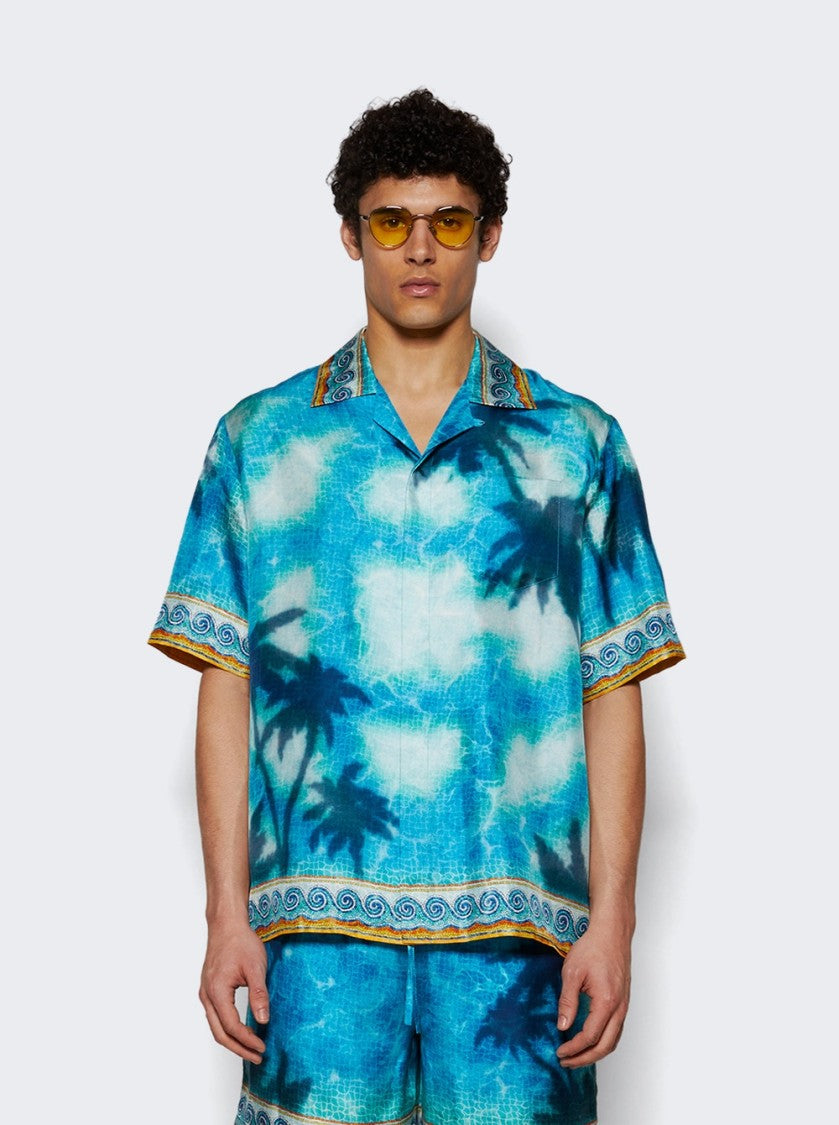 Casablanca Caustics Emblem Shirt Turquoise