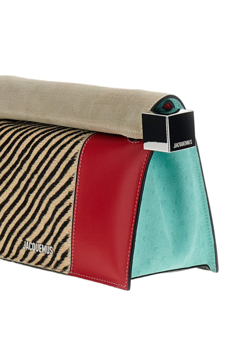 Jacquemus La Pochette Rond Carre Folded Leather Clutch