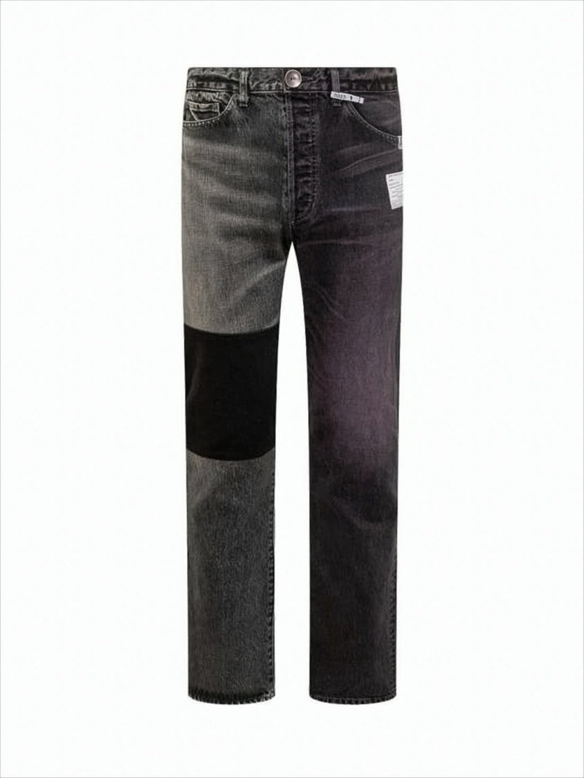 Maison Mihara Yasuhiro Patchwork Denim Pants With Five-Pocket Styling