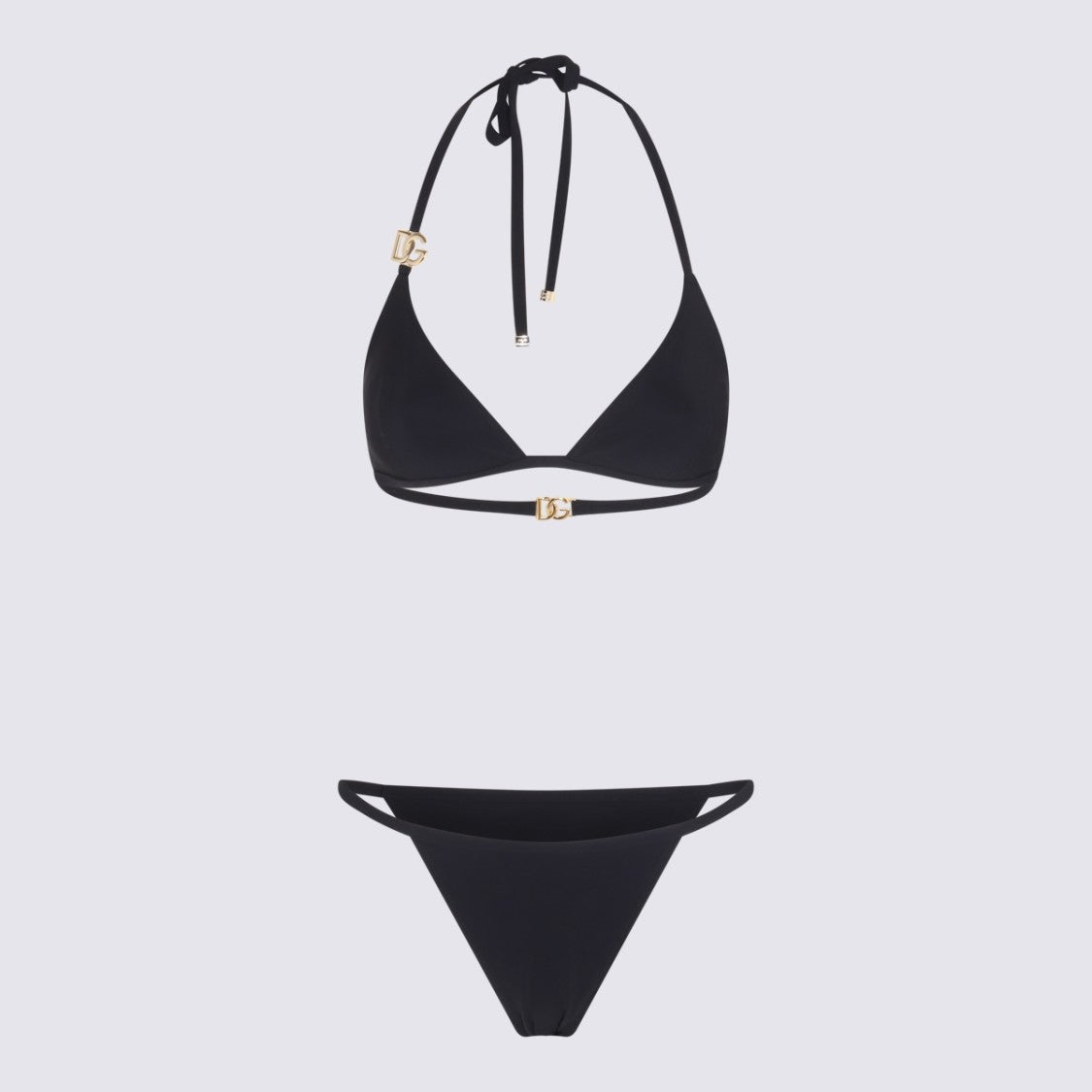 Dolce & Gabbana Black Top And Bottom Bikini