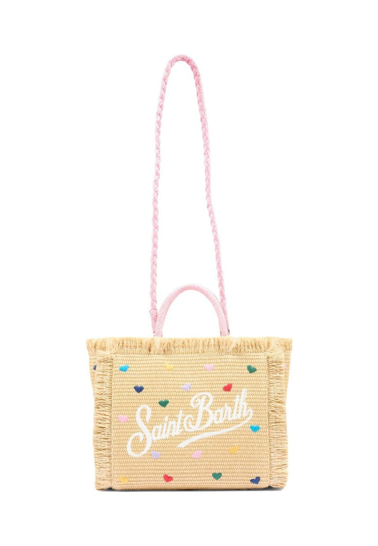 Mc2 Saint Barth Yellow Colette Straw Handbag