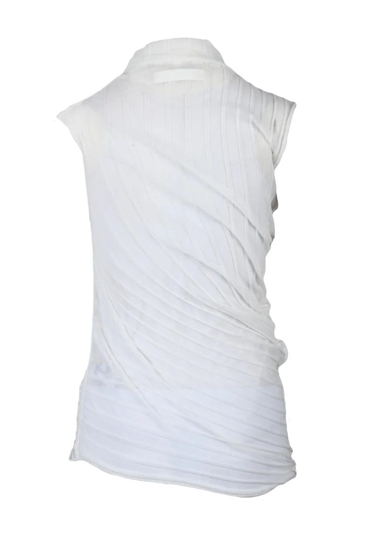 Victoria Beckham Asymmetric Brushed Top - White