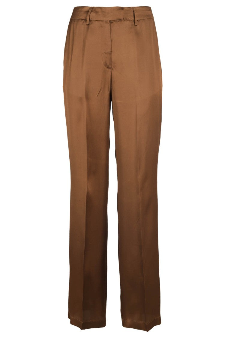 Semi Couture Satin Finish Brown Tonya Trousers