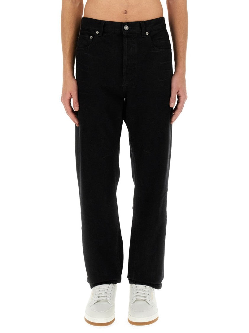 Saint Laurent Relaxed Fit Black Denim Jeans