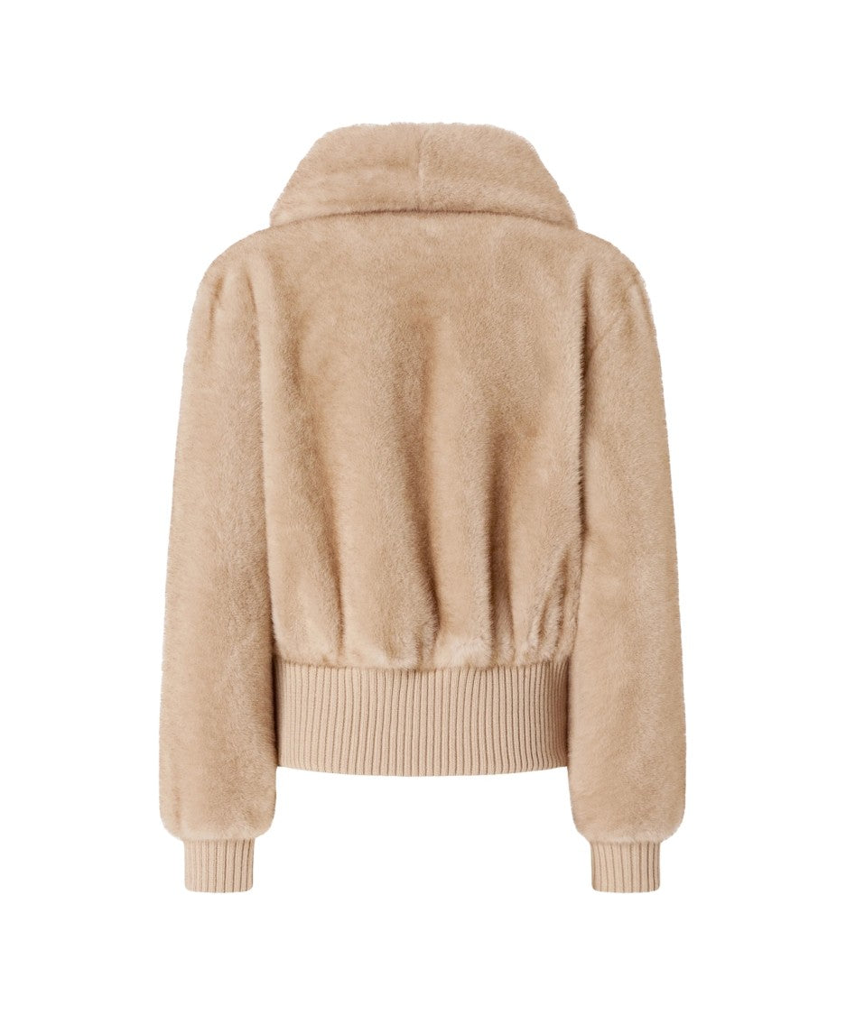 Pinko Soft Faux Fur Bomber Jacket