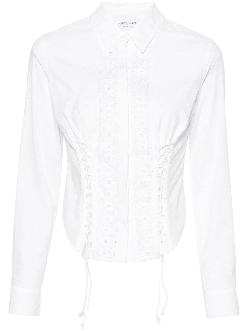 Marine Serre Household Linen Fitted Shirt