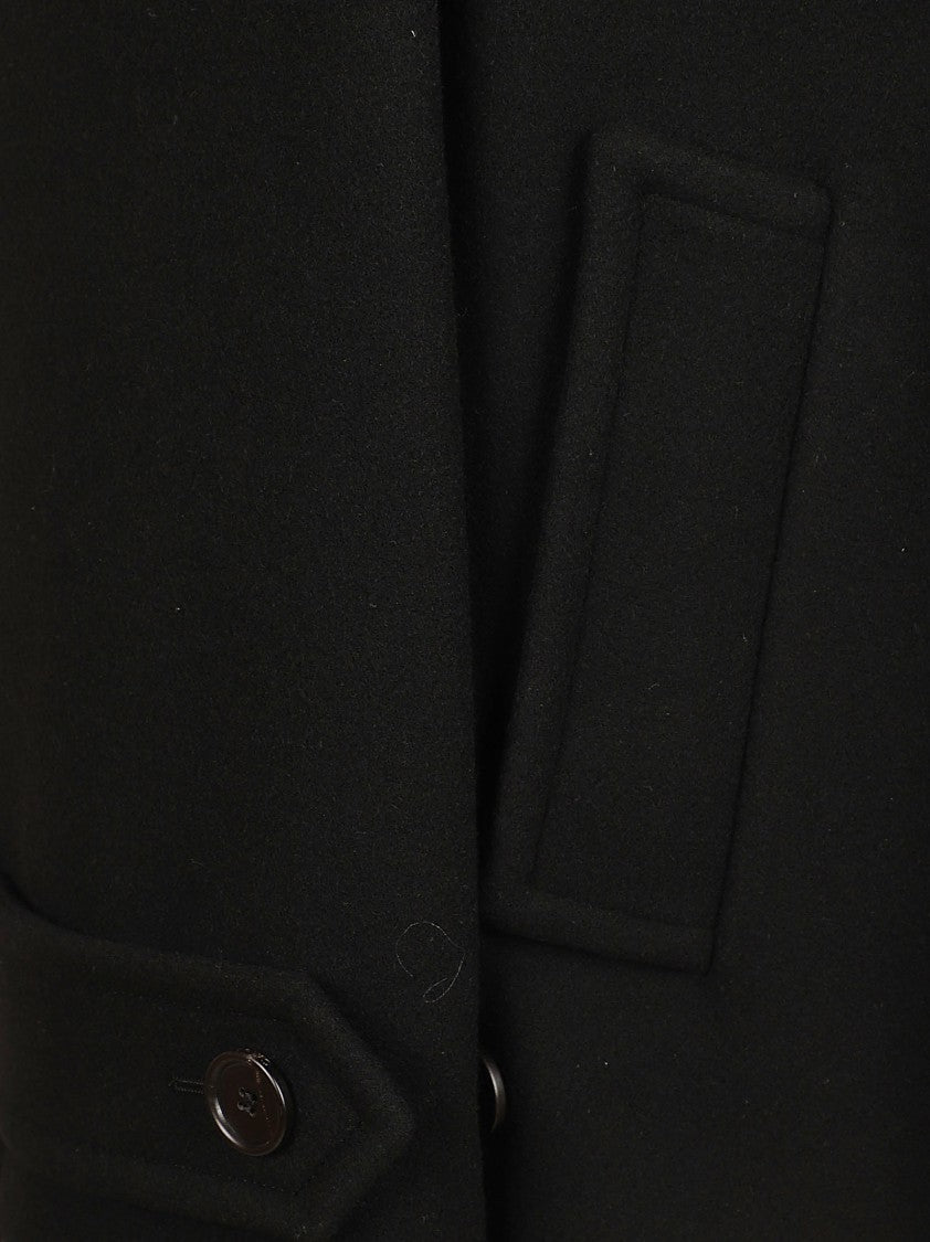 Chloé Oversized Wool Coat With Engraved Horn Buttons