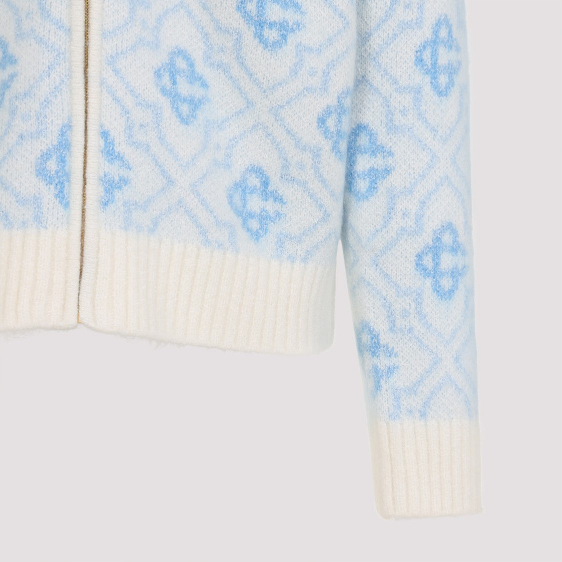 Casablanca Monogram Zip Up Sweater