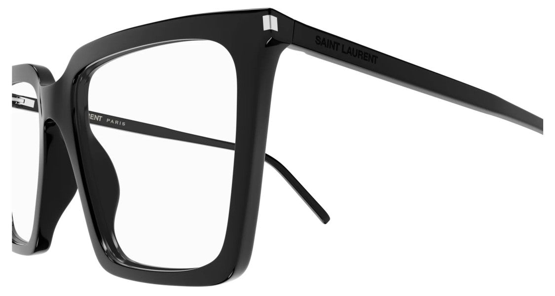 Saint Laurent Eyeglasses Sl 474 Opt 001 Black Black Transparent 56/17/145