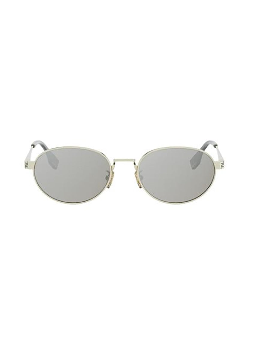 Fendi Reflective Oval Sunglasses With Metallic Finish And Comfortable Fit