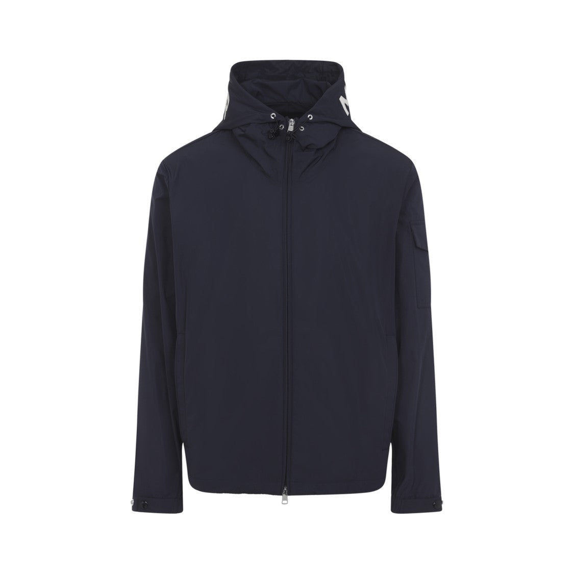 Moncler Minimalist Black Lightweight Jacket With Adjustable Hood