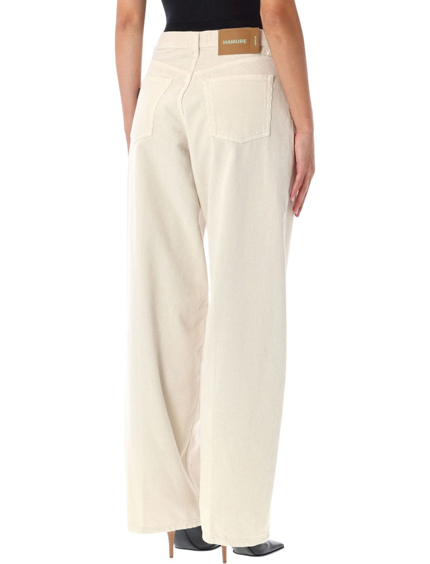 Haikure Bethany Velvet Pier High-Waist Wide-Leg Pants