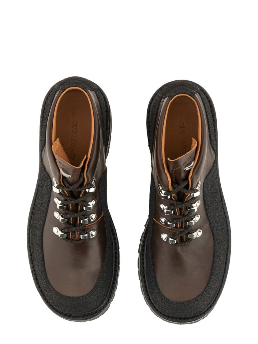 Our Legacy Rugged Black Leather Quest Shoe