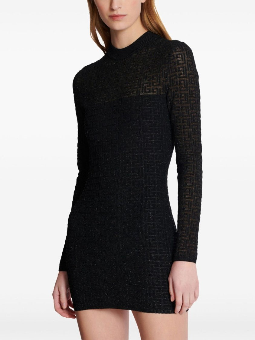 Balmain Thigh-Length Black Dress