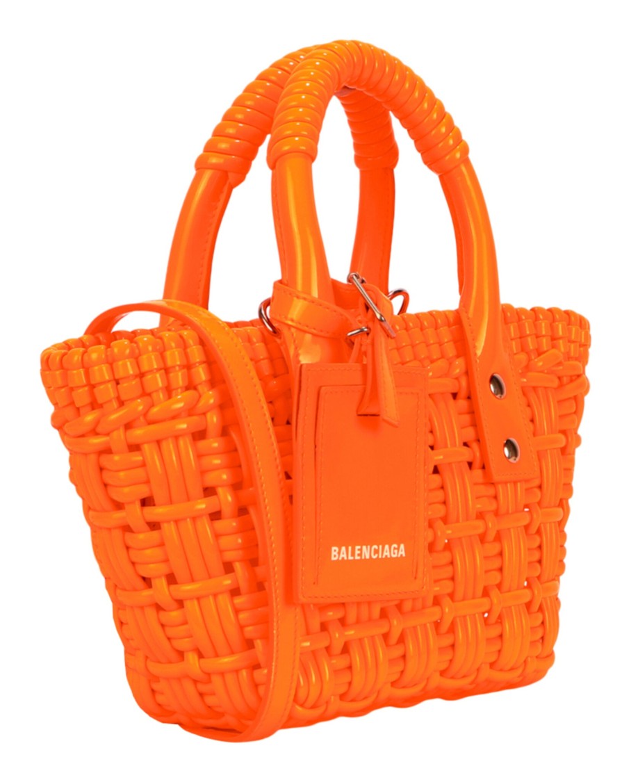 Balenciaga Basketweave Top Handle Bag With Adjustable Shoulder Strap