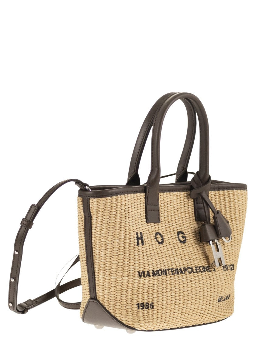 Hogan Mini Shopping Bag With Address Logo